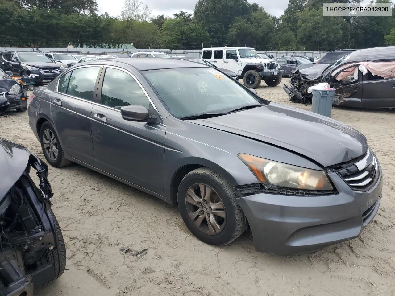 2011 Honda Accord Lxp VIN: 1HGCP2F40BA043900 Lot: 73569734