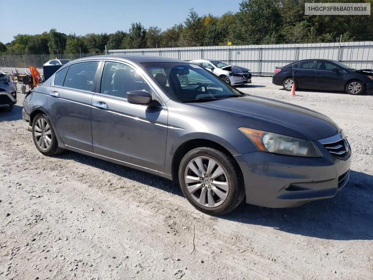 1HGCP3F86BA018038 2011 Honda Accord Exl