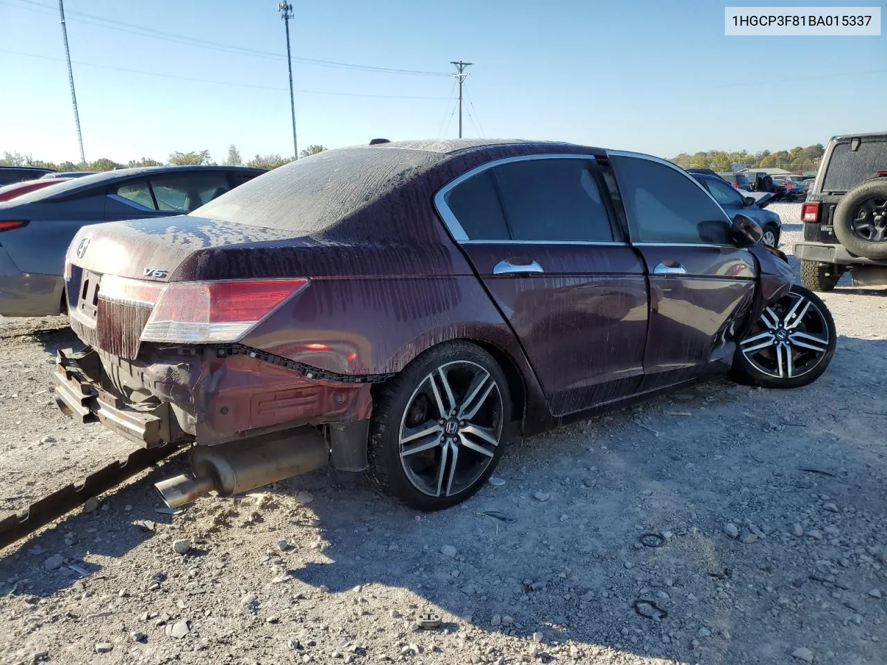 2011 Honda Accord Exl VIN: 1HGCP3F81BA015337 Lot: 74553894