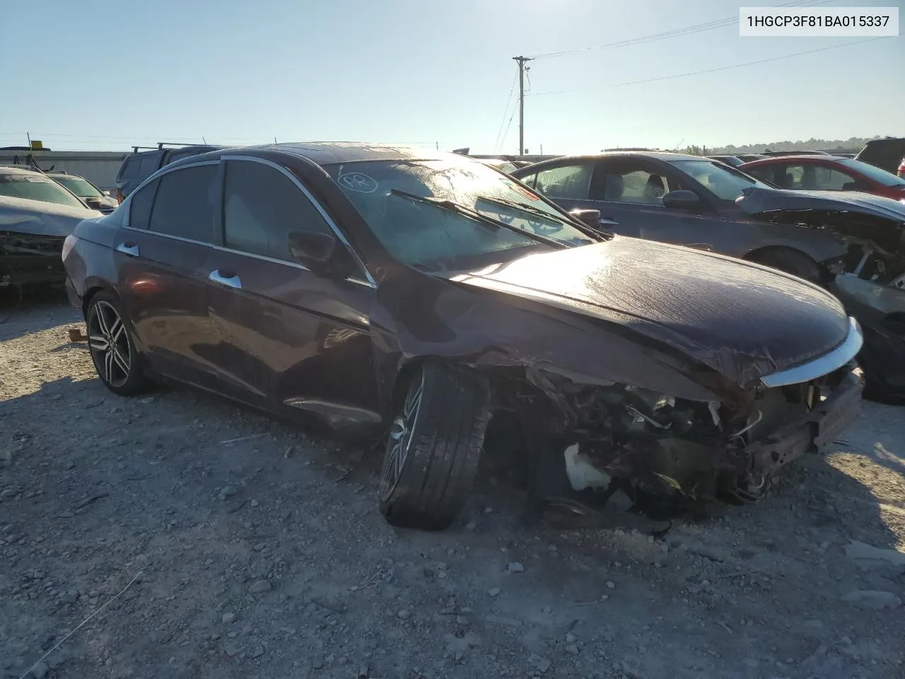 2011 Honda Accord Exl VIN: 1HGCP3F81BA015337 Lot: 74553894