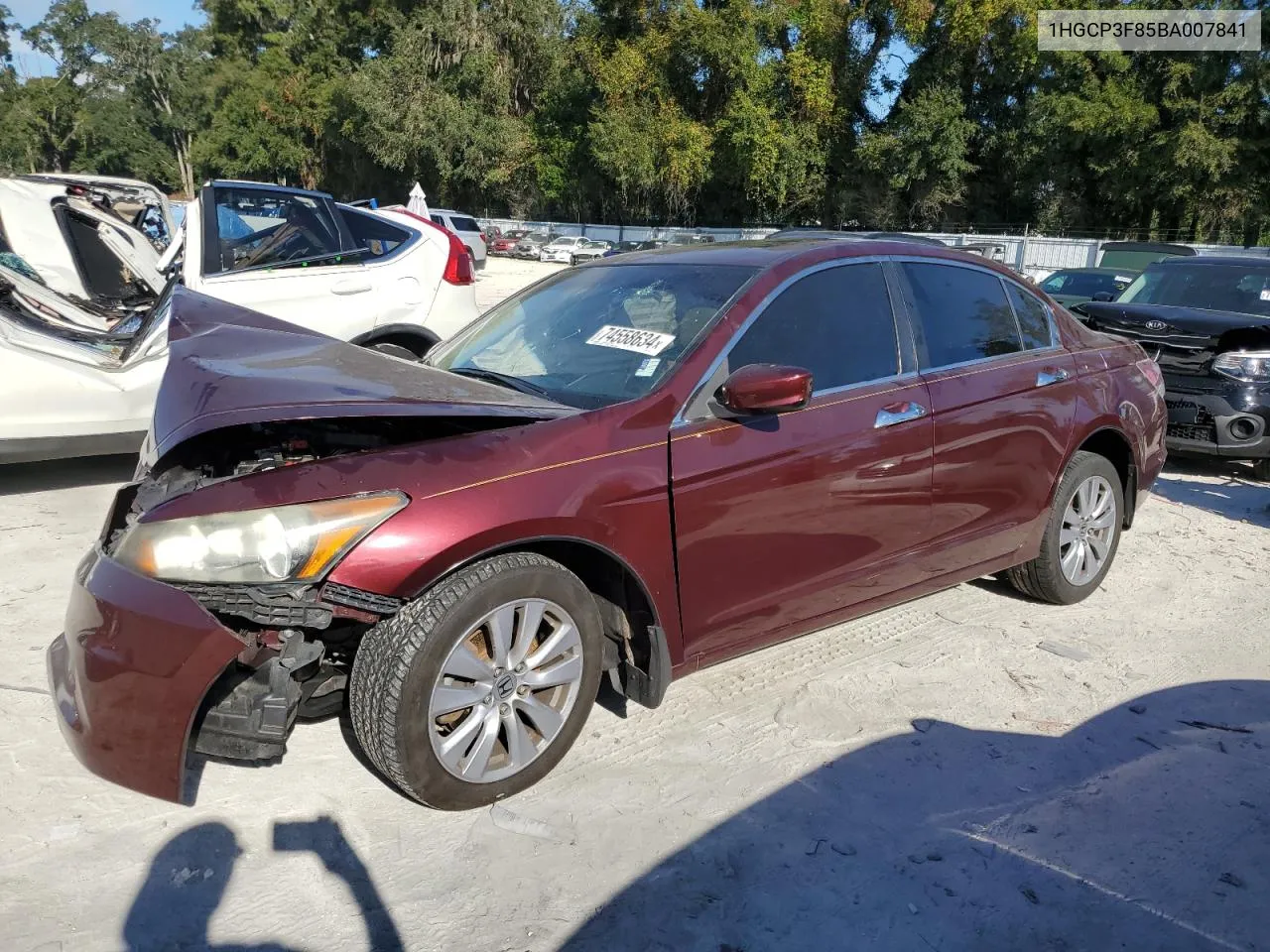 2011 Honda Accord Exl VIN: 1HGCP3F85BA007841 Lot: 74558634