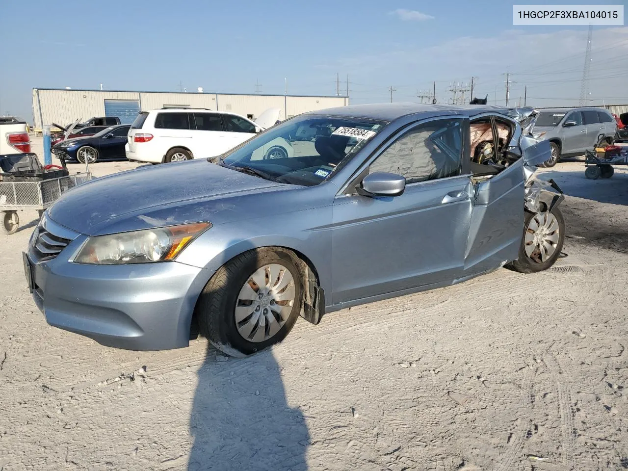 2011 Honda Accord Lx VIN: 1HGCP2F3XBA104015 Lot: 75518584