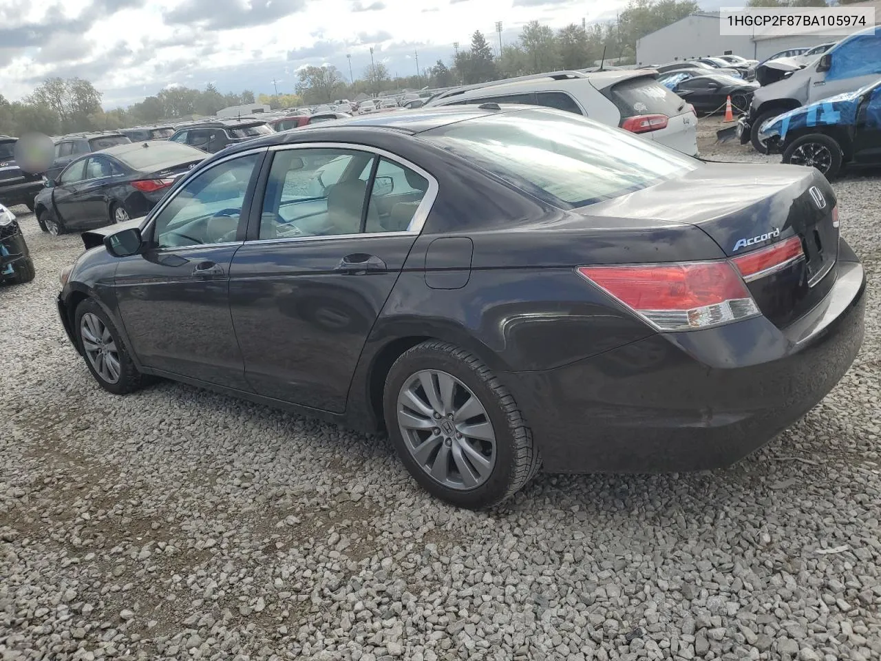 1HGCP2F87BA105974 2011 Honda Accord Exl