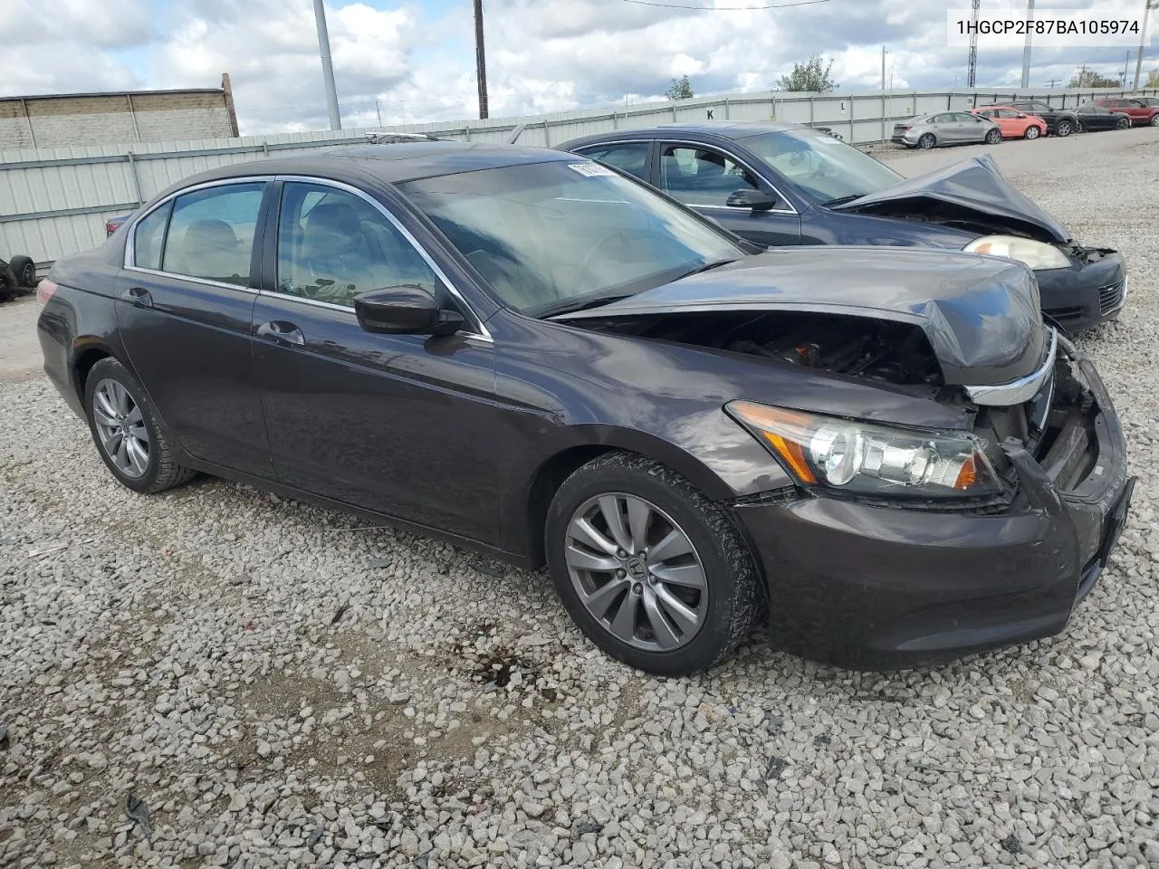 1HGCP2F87BA105974 2011 Honda Accord Exl