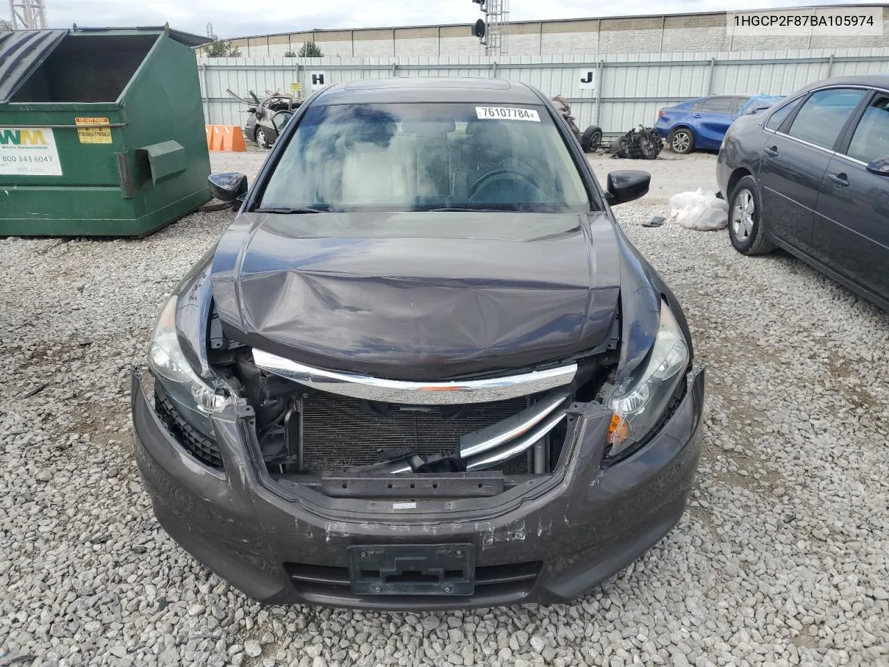 1HGCP2F87BA105974 2011 Honda Accord Exl