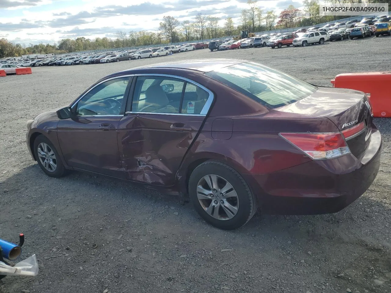 2011 Honda Accord Lxp VIN: 1HGCP2F4XBA099360 Lot: 76268944