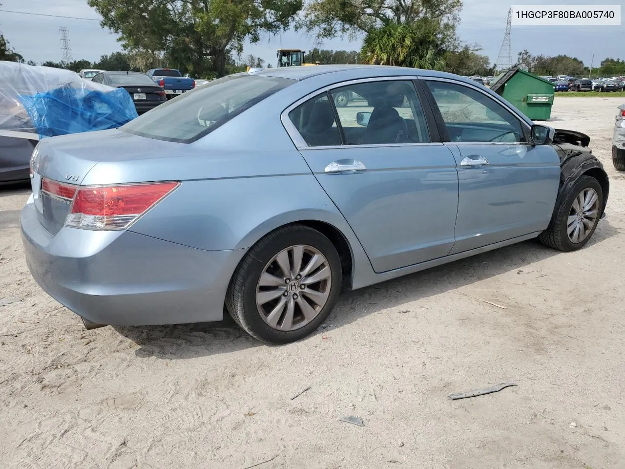 1HGCP3F80BA005740 2011 Honda Accord Exl