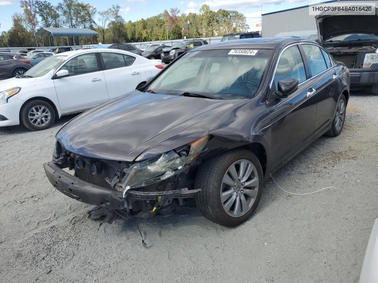 2011 Honda Accord Exl VIN: 1HGCP3F84BA016420 Lot: 76350624