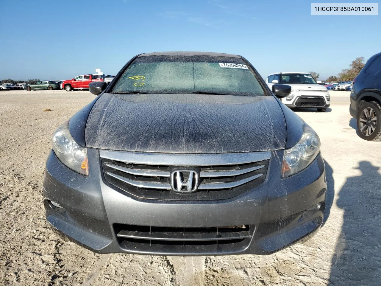 2011 Honda Accord Exl VIN: 1HGCP3F85BA010061 Lot: 76368004