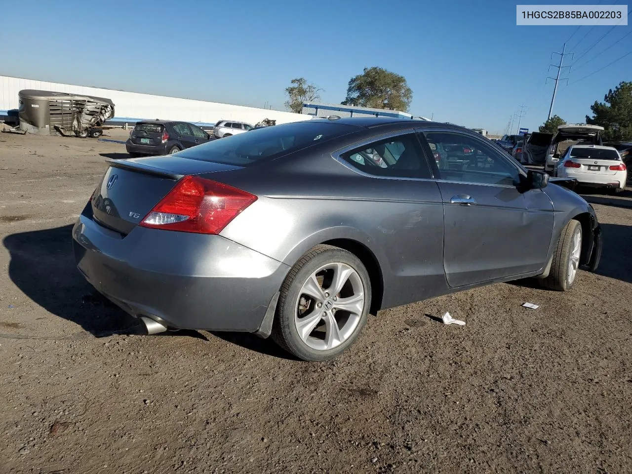 2011 Honda Accord Exl VIN: 1HGCS2B85BA002203 Lot: 76981284