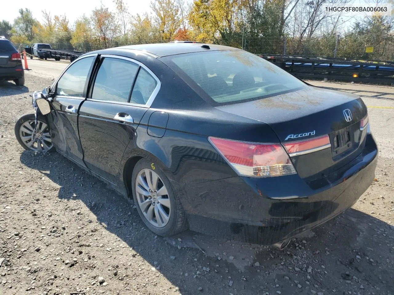 2011 Honda Accord Exl VIN: 1HGCP3F80BA006063 Lot: 77015034