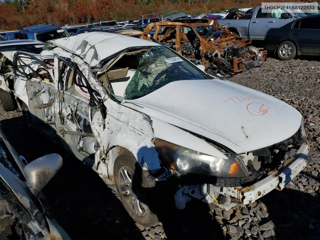 2011 Honda Accord Lxp VIN: 1HGCP2F41BA120533 Lot: 77254074