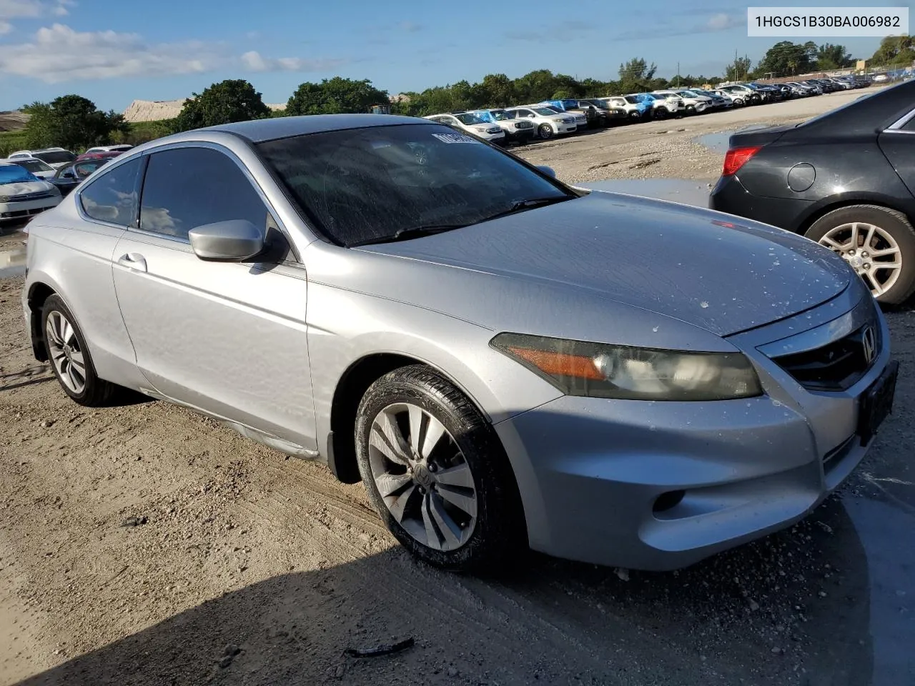 2011 Honda Accord Lx-S VIN: 1HGCS1B30BA006982 Lot: 77649874