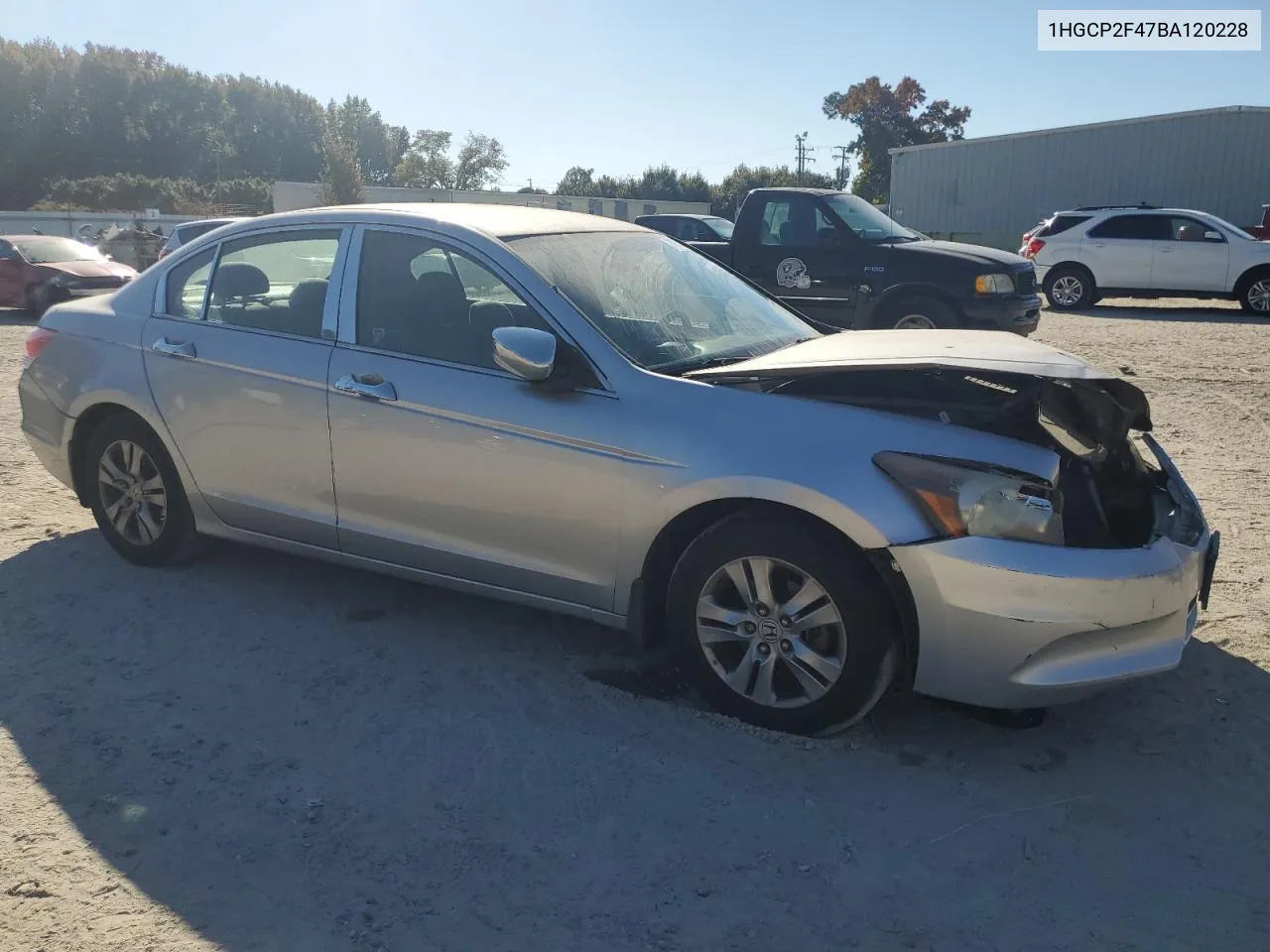 2011 Honda Accord Lxp VIN: 1HGCP2F47BA120228 Lot: 77875884