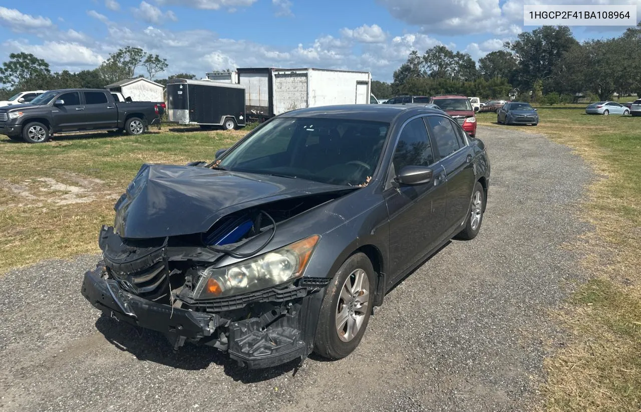 1HGCP2F41BA108964 2011 Honda Accord Lxp