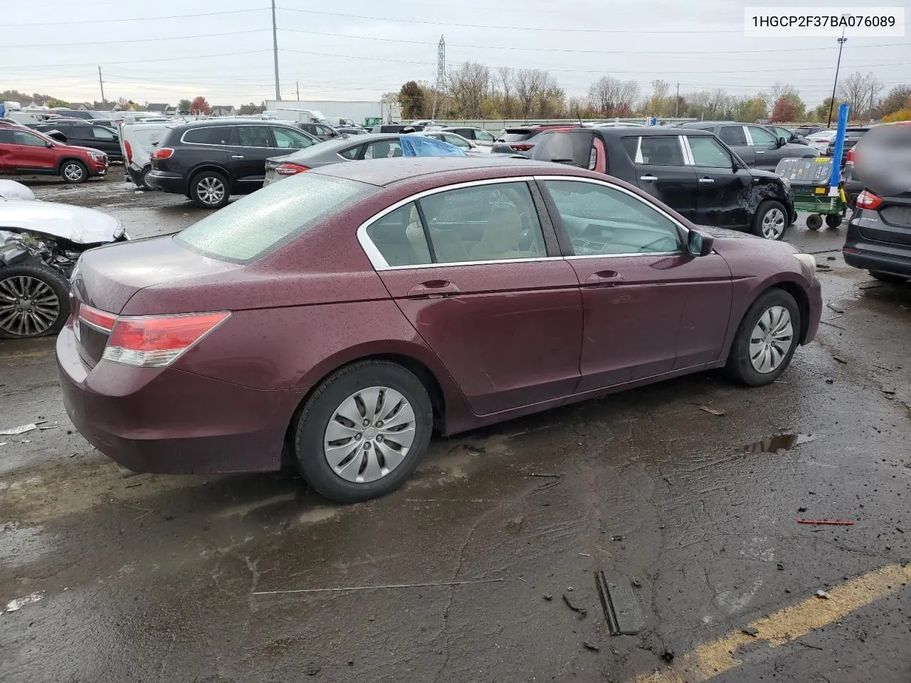 2011 Honda Accord Lx VIN: 1HGCP2F37BA076089 Lot: 77996324