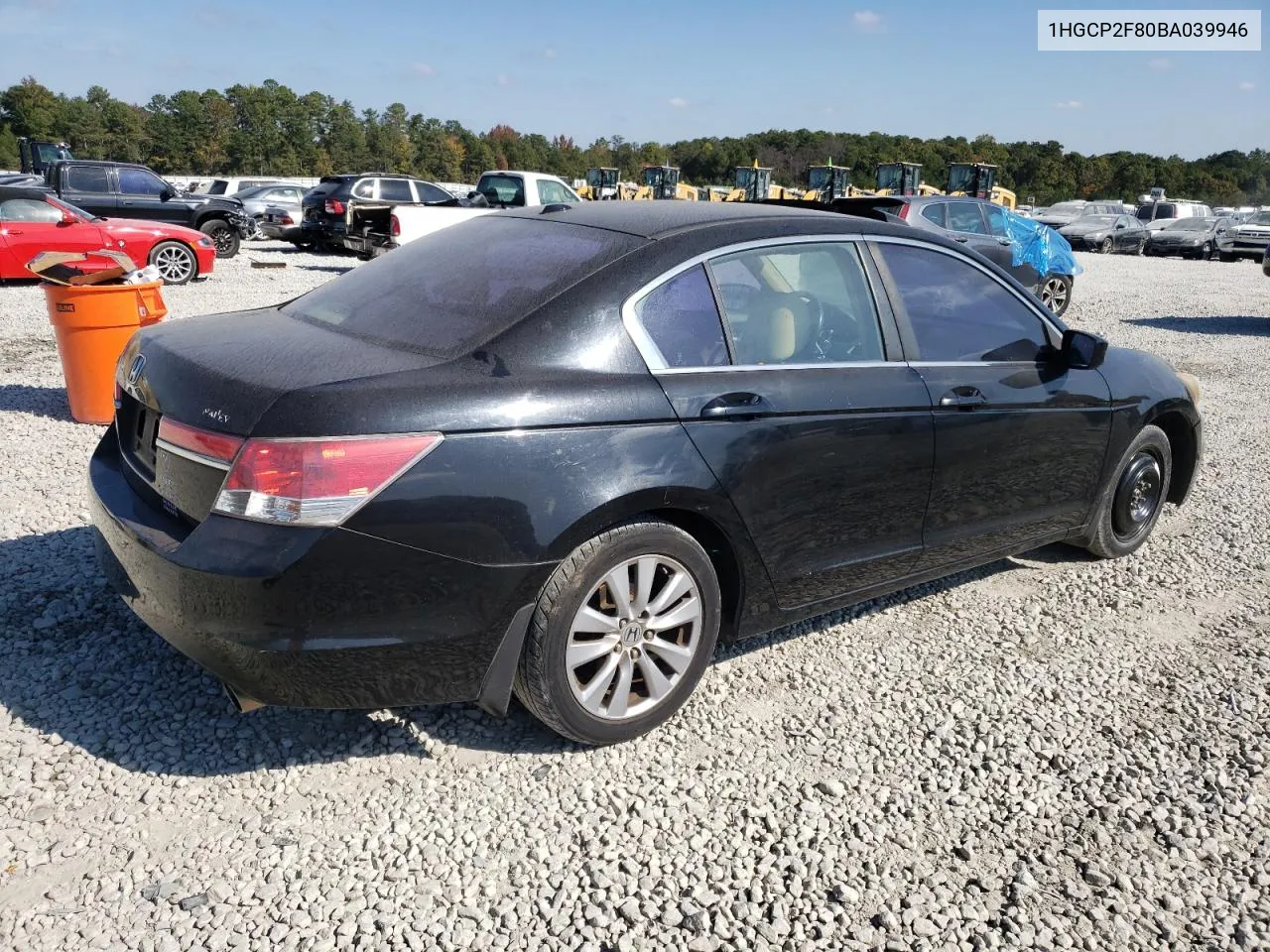 2011 Honda Accord Exl VIN: 1HGCP2F80BA039946 Lot: 78417174