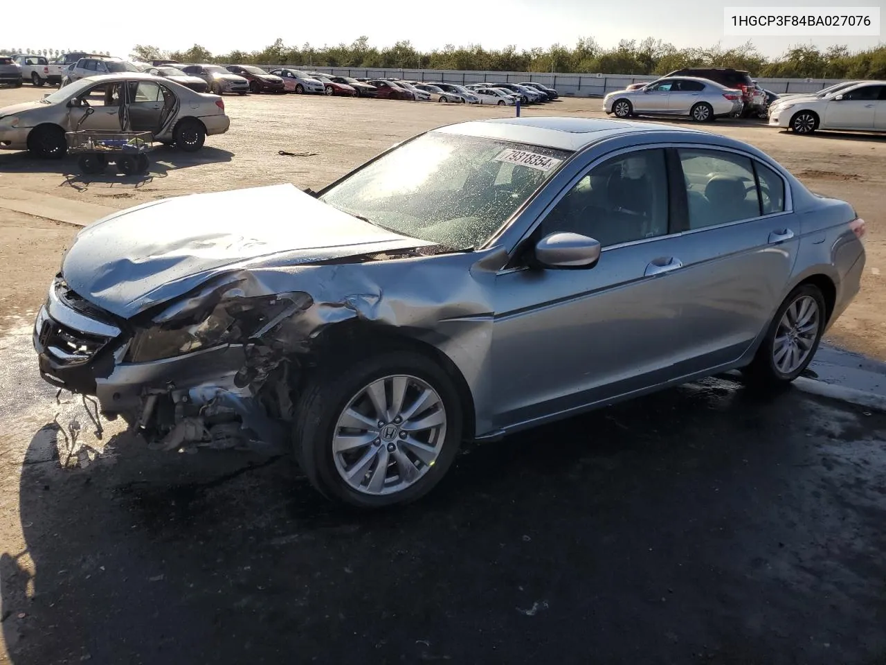 2011 Honda Accord Exl VIN: 1HGCP3F84BA027076 Lot: 79318354