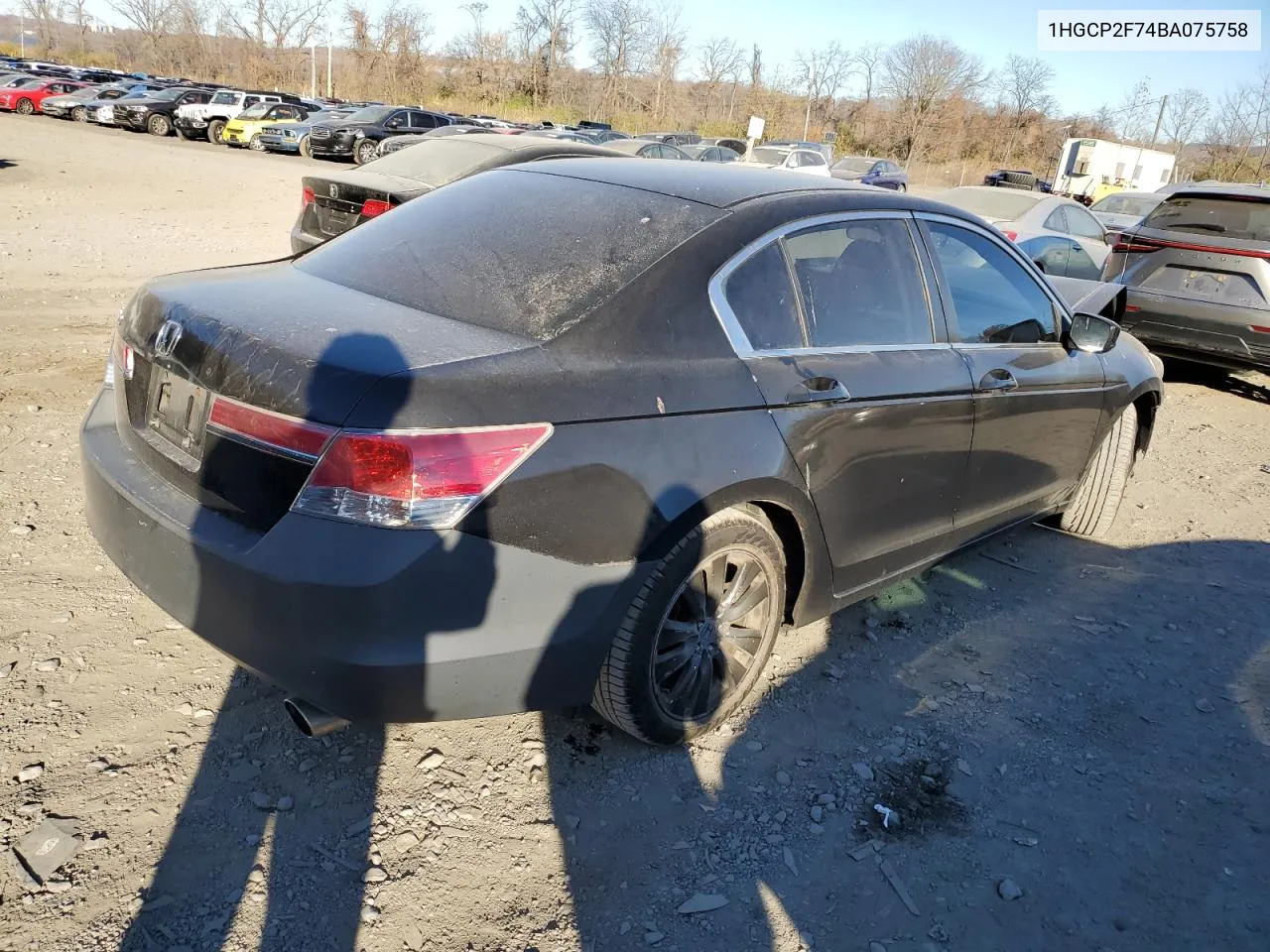 2011 Honda Accord Ex VIN: 1HGCP2F74BA075758 Lot: 80698834