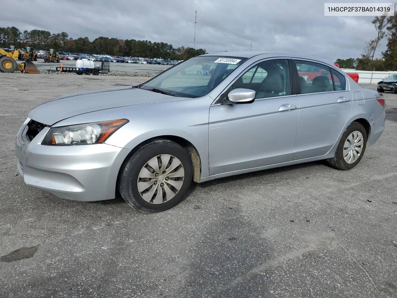 2011 Honda Accord Lx VIN: 1HGCP2F37BA014319 Lot: 80730994