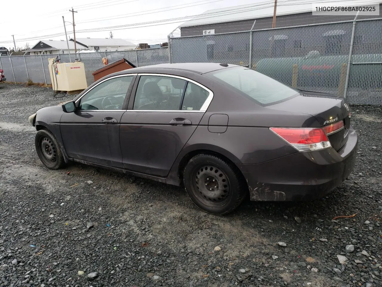 2011 Honda Accord Exl VIN: 1HGCP2F86BA802925 Lot: 82140703