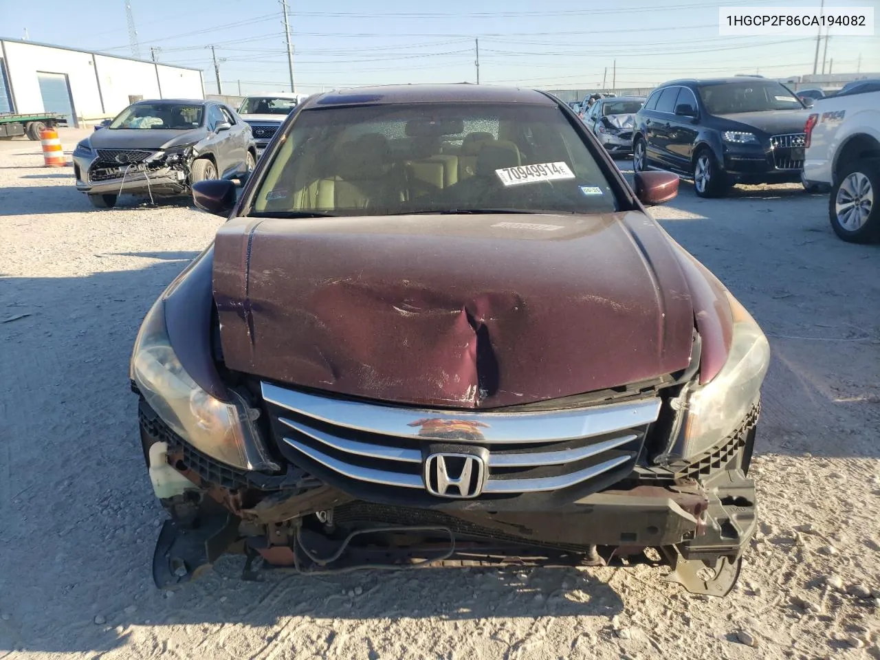 1HGCP2F86CA194082 2012 Honda Accord Exl