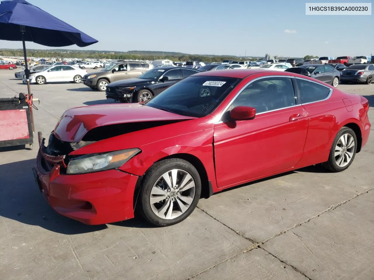 2012 Honda Accord Lx VIN: 1HGCS1B39CA000230 Lot: 74208324