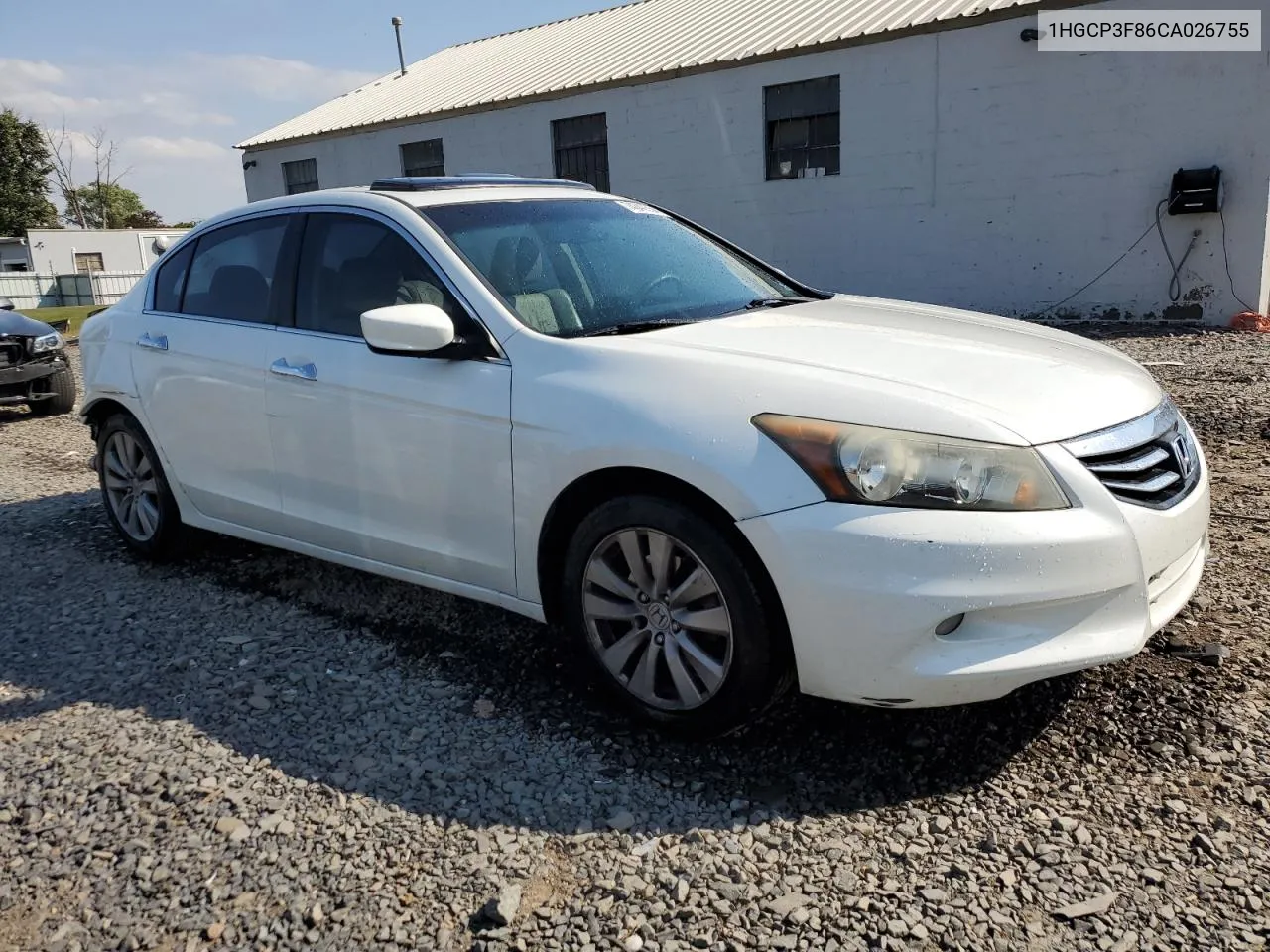 2012 Honda Accord Exl VIN: 1HGCP3F86CA026755 Lot: 74347554