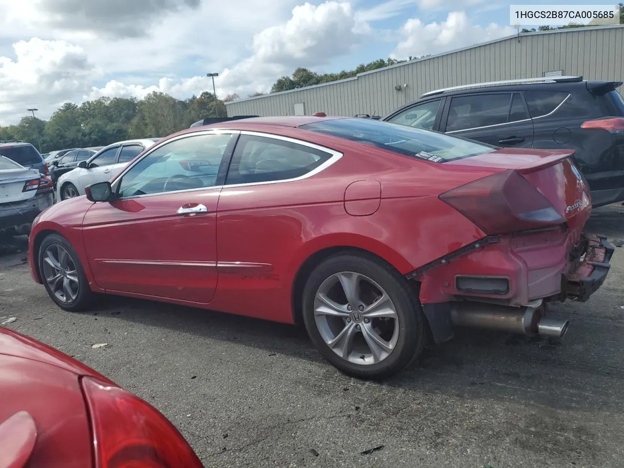 2012 Honda Accord Exl VIN: 1HGCS2B87CA005685 Lot: 74529474