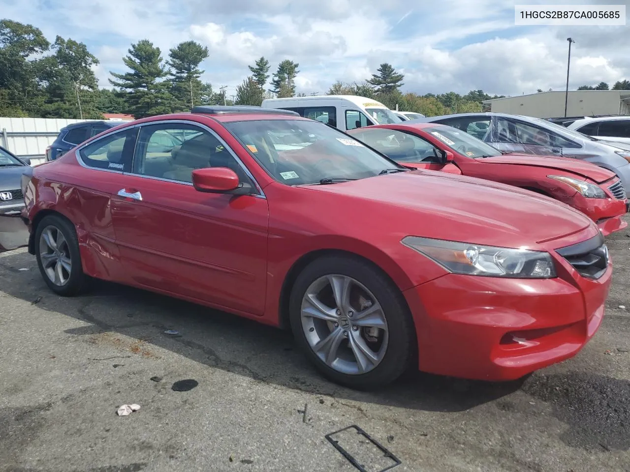 1HGCS2B87CA005685 2012 Honda Accord Exl