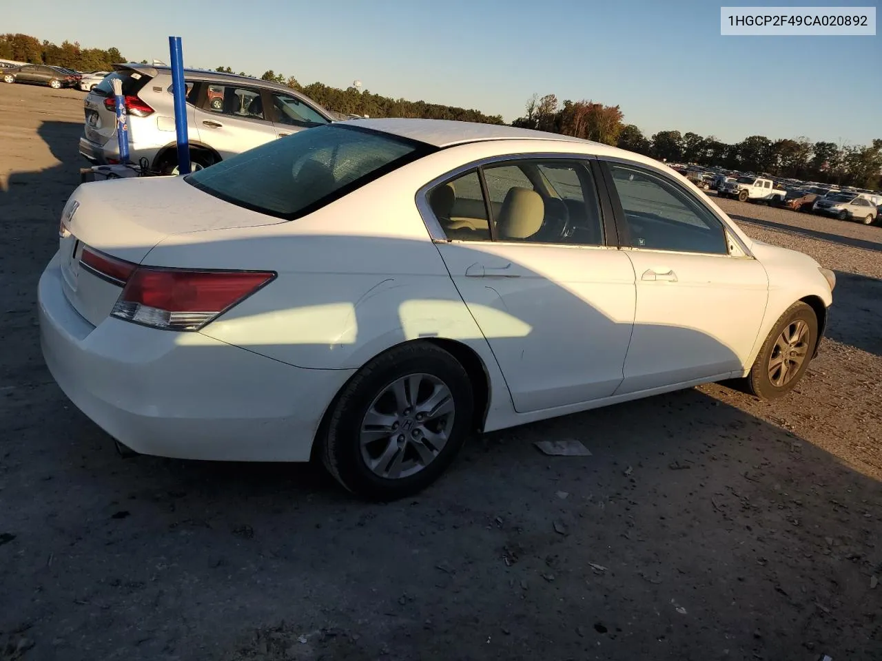 2012 Honda Accord Lxp VIN: 1HGCP2F49CA020892 Lot: 76416734