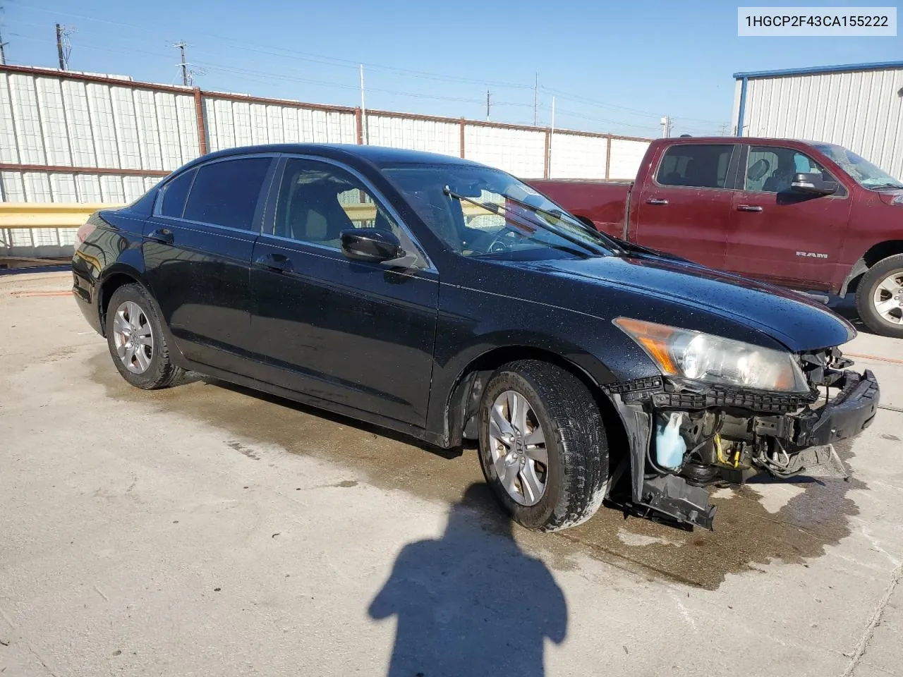 2012 Honda Accord Lxp VIN: 1HGCP2F43CA155222 Lot: 76989444