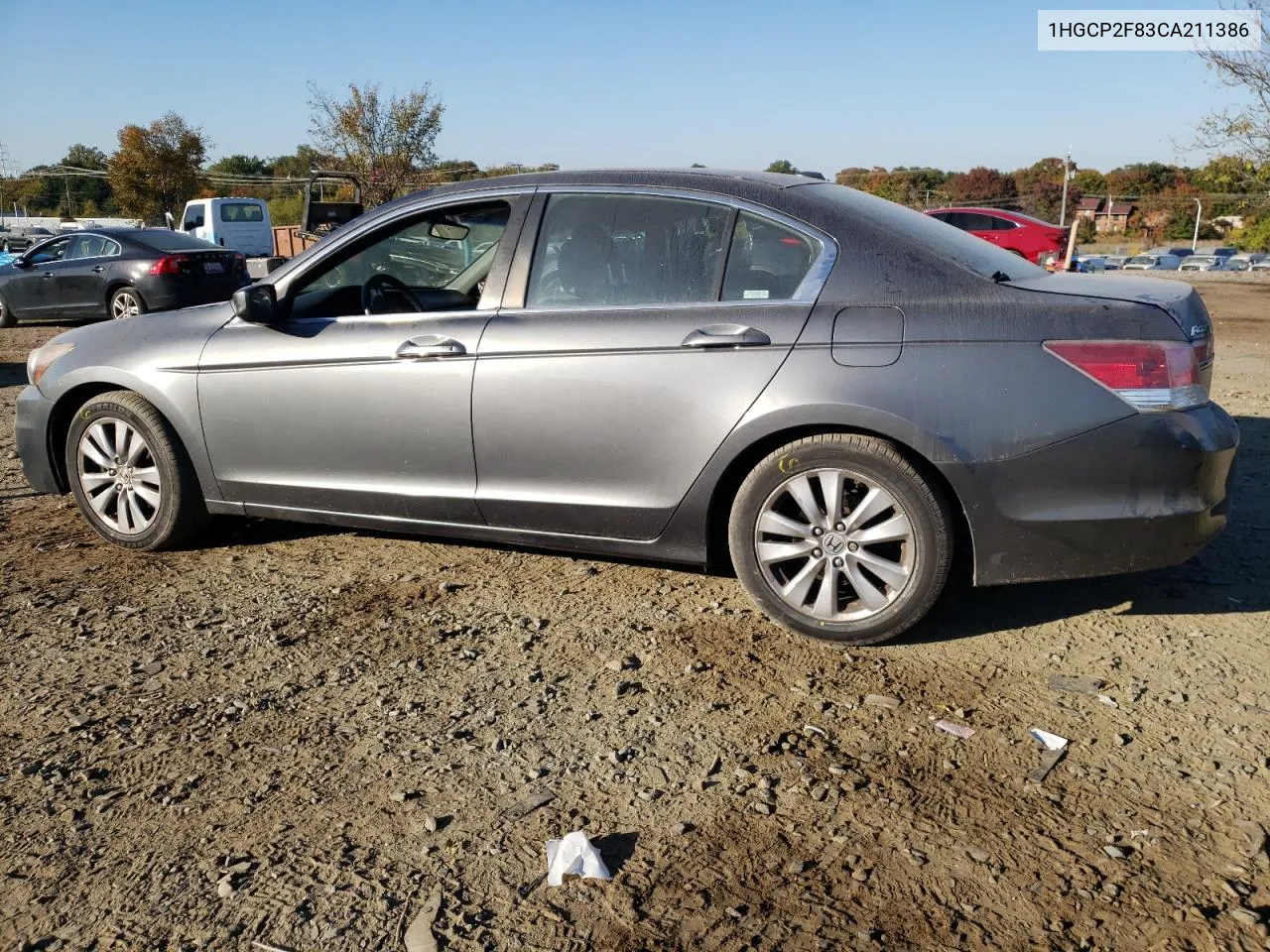 2012 Honda Accord Exl VIN: 1HGCP2F83CA211386 Lot: 77158954