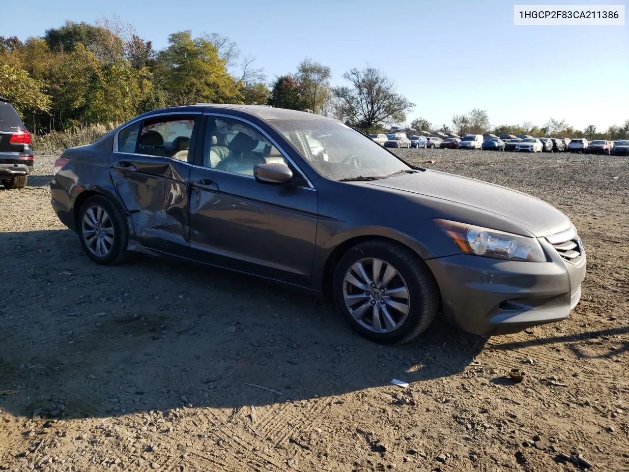 2012 Honda Accord Exl VIN: 1HGCP2F83CA211386 Lot: 77158954