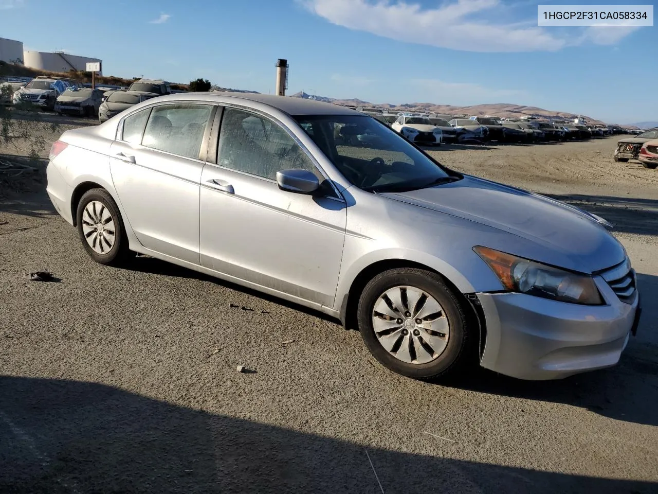 1HGCP2F31CA058334 2012 Honda Accord Lx