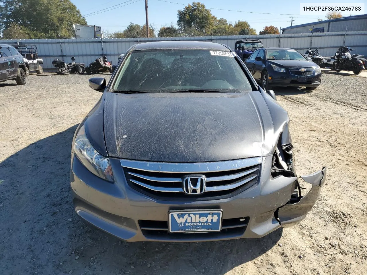 2012 Honda Accord Lx VIN: 1HGCP2F36CA246783 Lot: 77356834