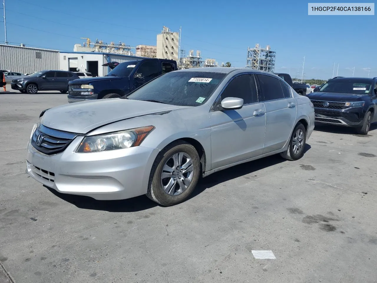 2012 Honda Accord Lxp VIN: 1HGCP2F40CA138166 Lot: 77555614