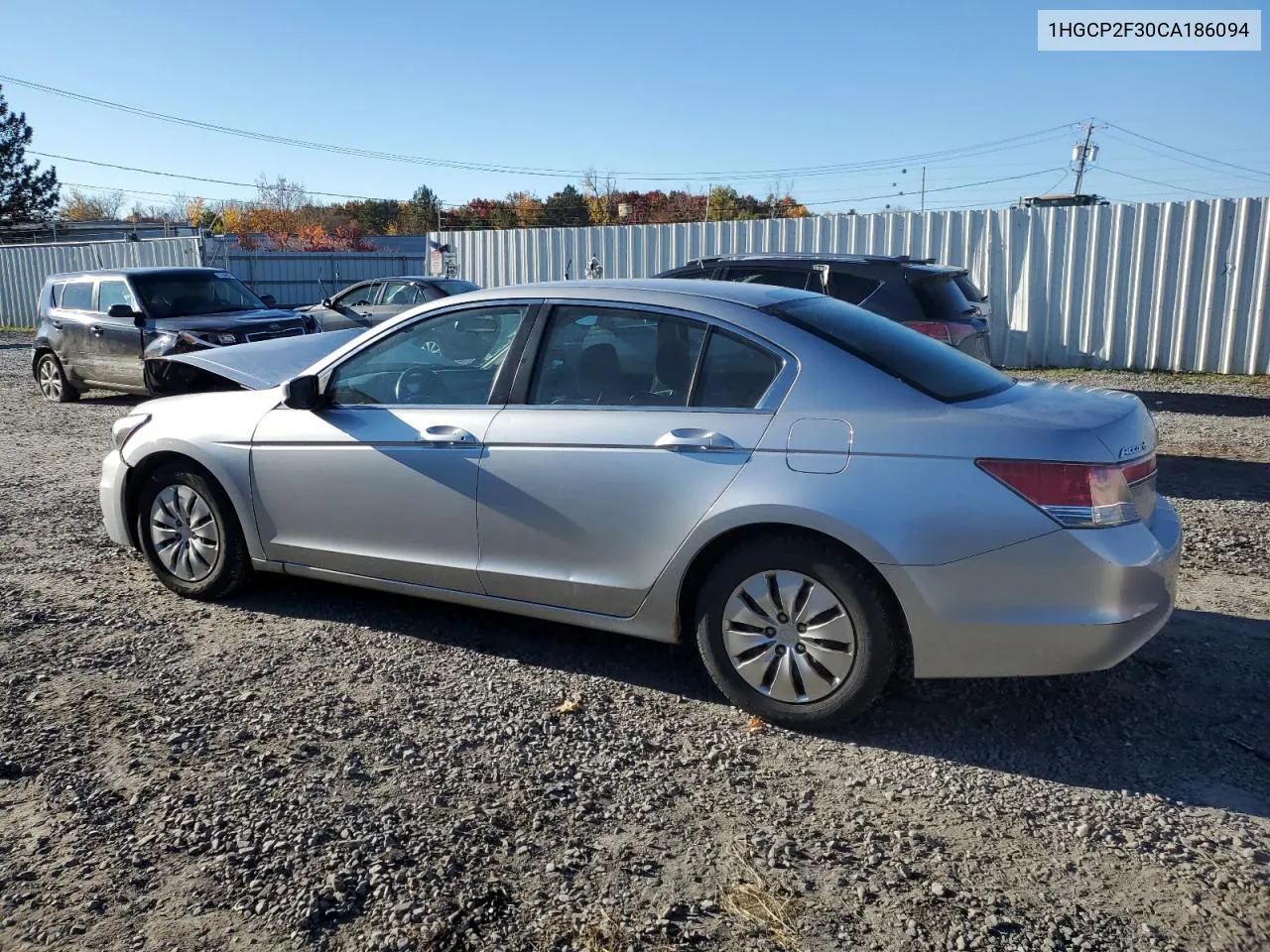 2012 Honda Accord Lx VIN: 1HGCP2F30CA186094 Lot: 77854194