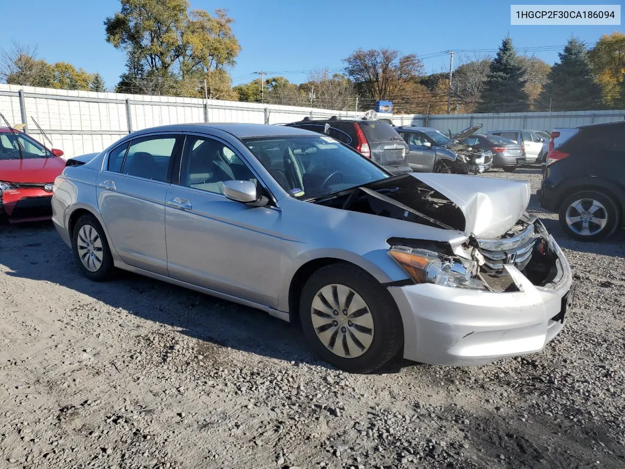 2012 Honda Accord Lx VIN: 1HGCP2F30CA186094 Lot: 77854194