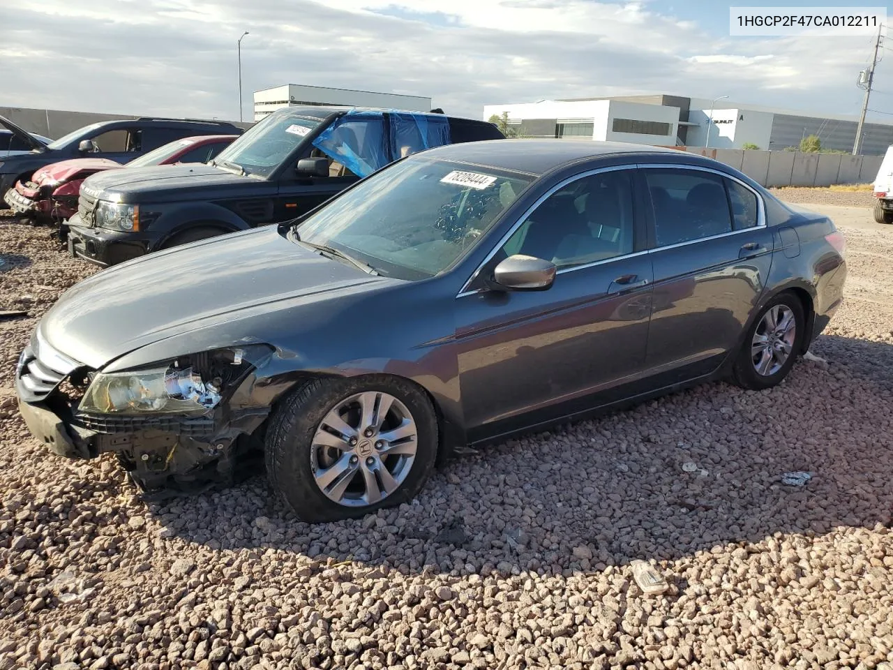 2012 Honda Accord Lxp VIN: 1HGCP2F47CA012211 Lot: 78209444