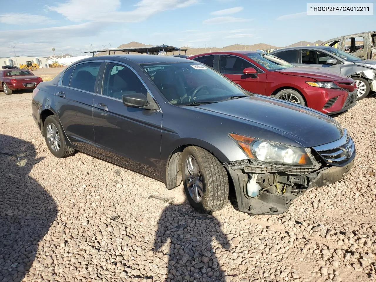 2012 Honda Accord Lxp VIN: 1HGCP2F47CA012211 Lot: 78209444