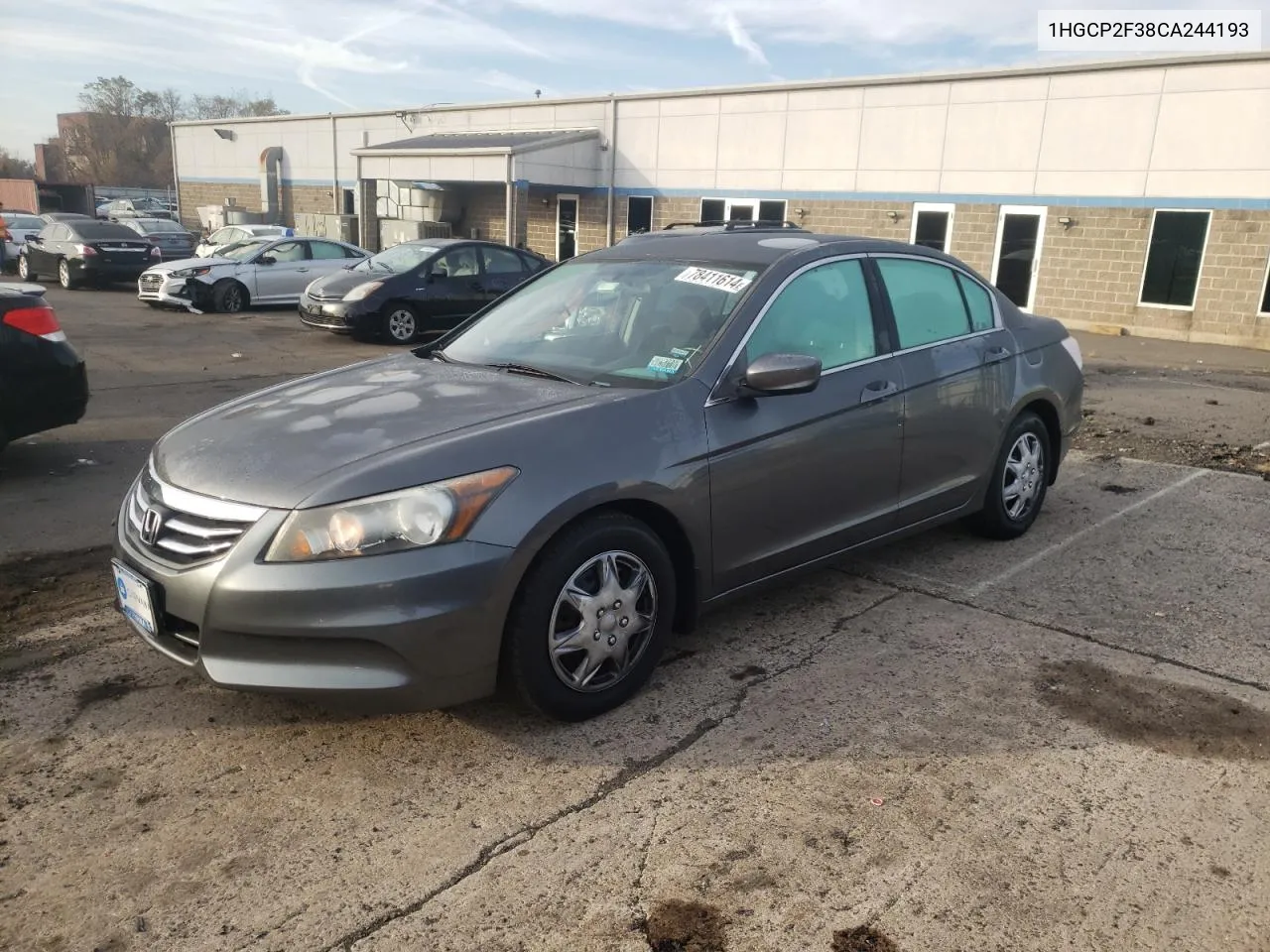 2012 Honda Accord Lx VIN: 1HGCP2F38CA244193 Lot: 78411614