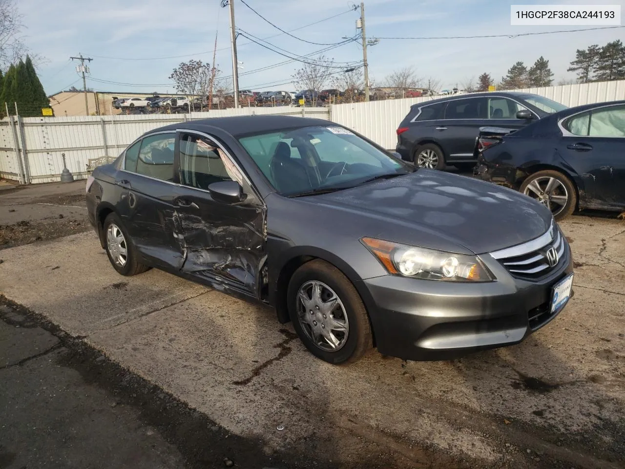 2012 Honda Accord Lx VIN: 1HGCP2F38CA244193 Lot: 78411614