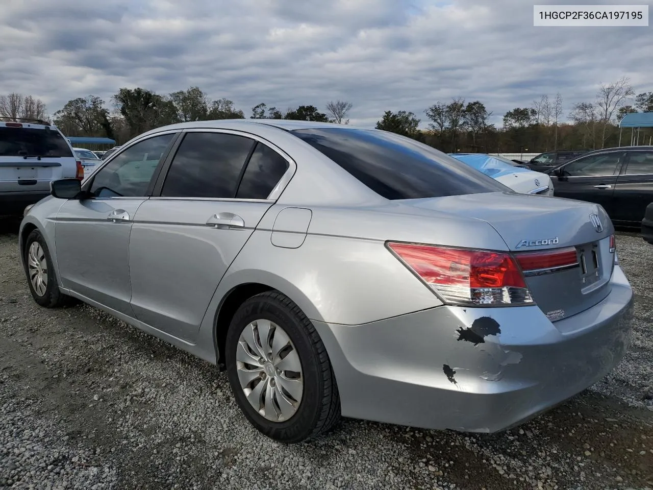 2012 Honda Accord Lx VIN: 1HGCP2F36CA197195 Lot: 80307854