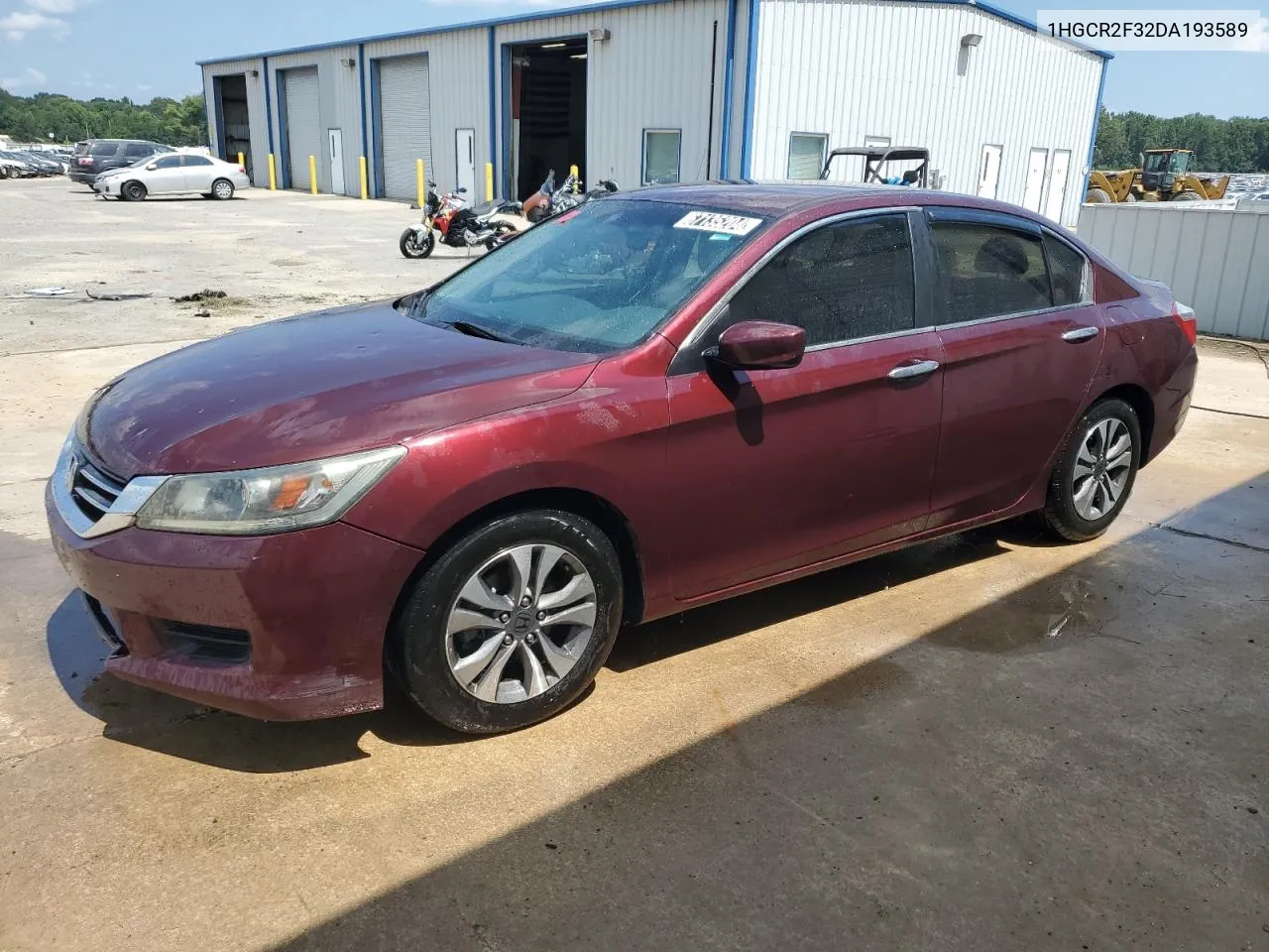 2013 Honda Accord Lx VIN: 1HGCR2F32DA193589 Lot: 67135204