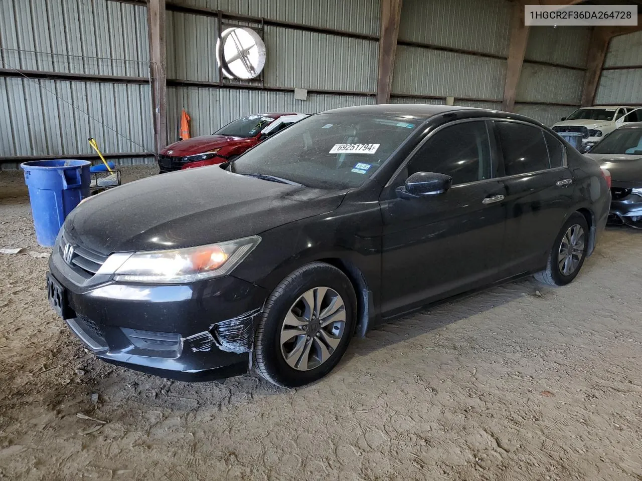 2013 Honda Accord Lx VIN: 1HGCR2F36DA264728 Lot: 69251794