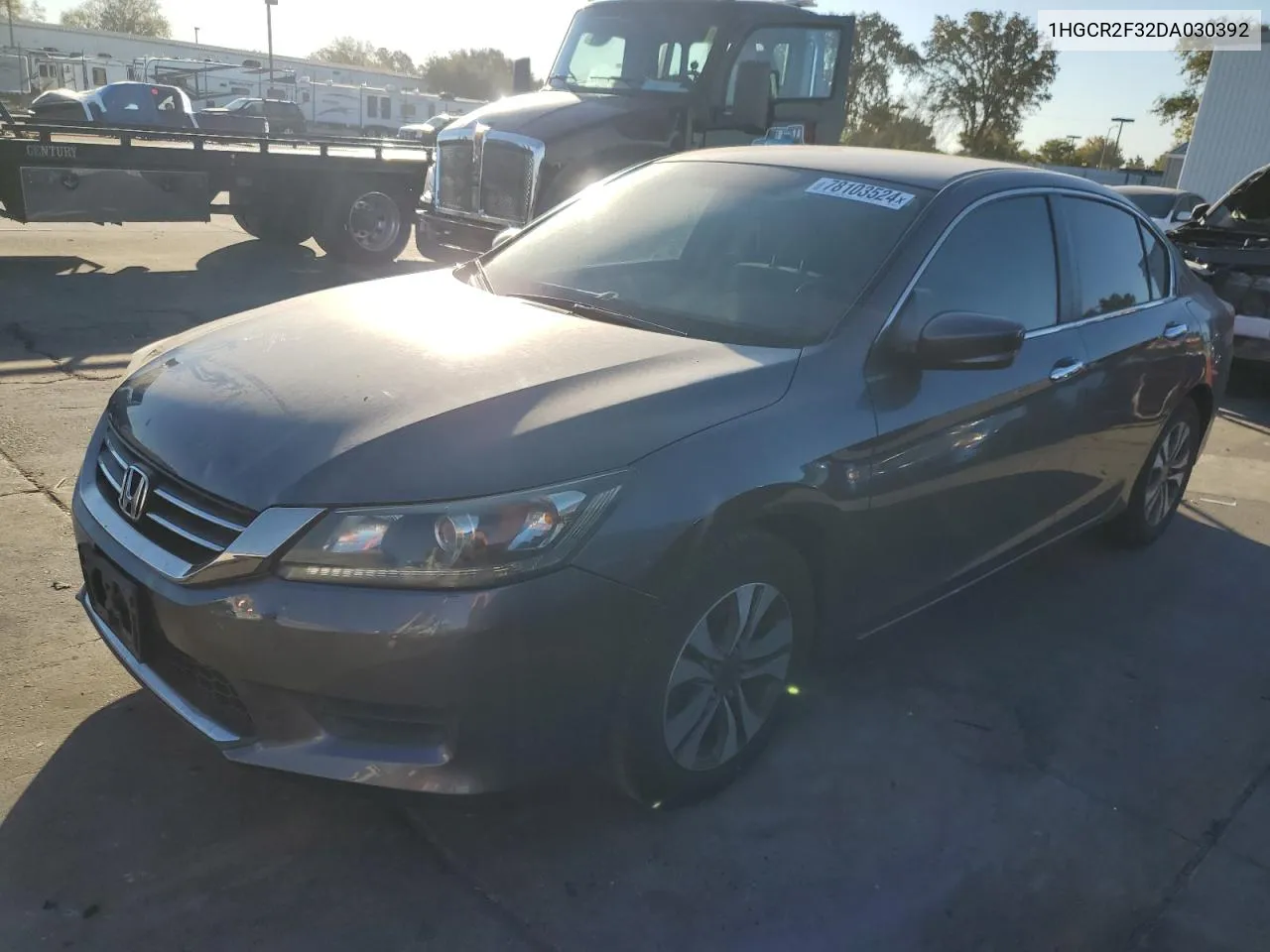 1HGCR2F32DA030392 2013 Honda Accord Lx