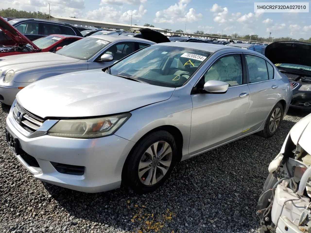 2013 Honda Accord Lx VIN: 1HGCR2F32DA027010 Lot: 78208254