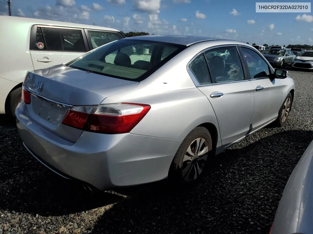 2013 Honda Accord Lx VIN: 1HGCR2F32DA027010 Lot: 78208254