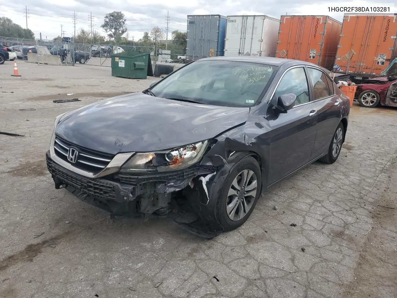 1HGCR2F38DA103281 2013 Honda Accord Lx